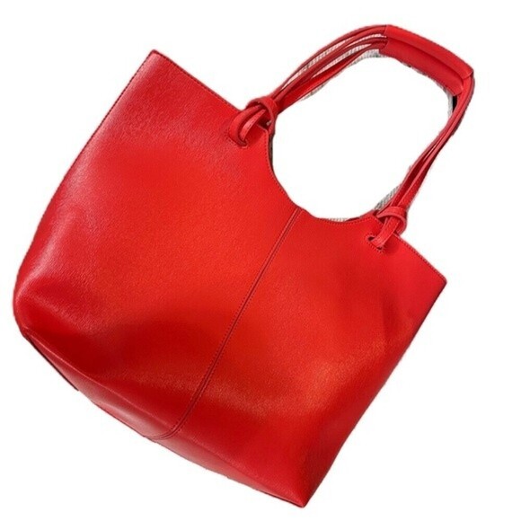 Neiman Marcus Coral Tote‎ Shoulder Purse Bag - Picture 1 of 13